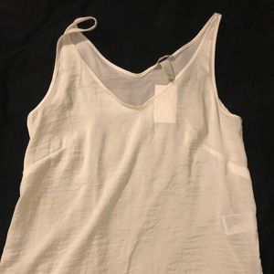 White sheer tank top